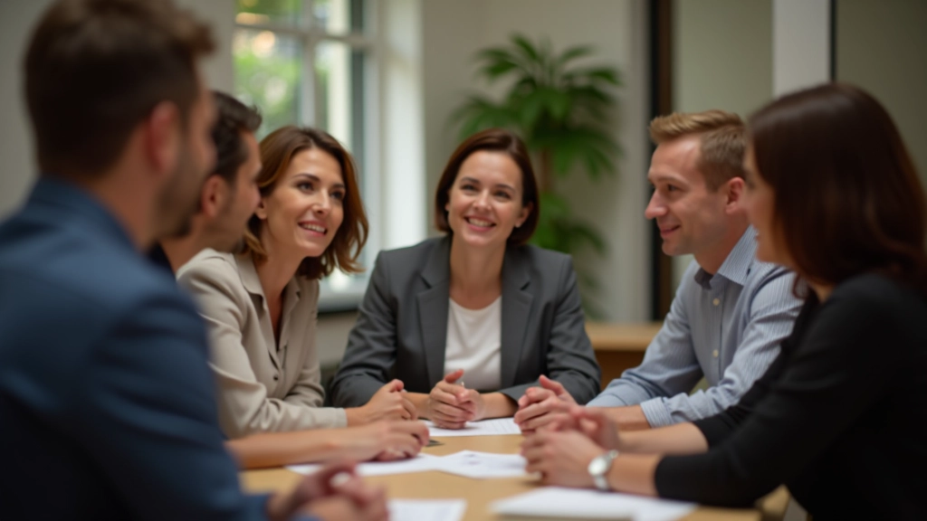 Gruppe diskutiert schwierige Gespräche