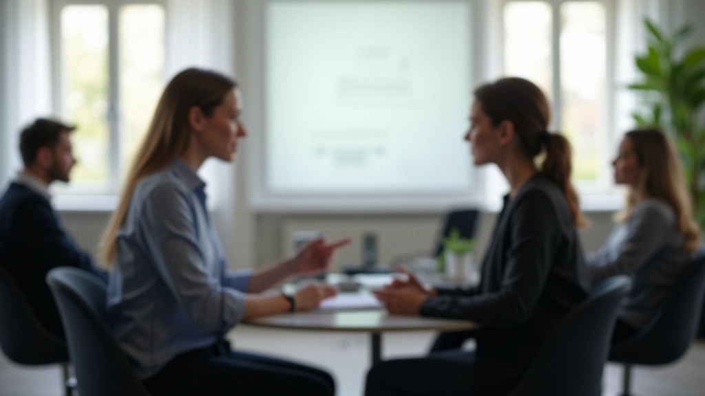 Ein Trainingsraum mit Teilnehmern, die in einer Gruppe aktiv zusammenarbeiten